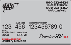 AAA membership card