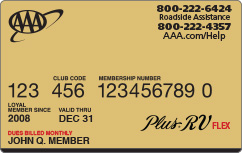 AAA membership card